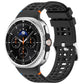 xDfind Alloy Silver Buckle Breathable Hole Silicone Watch Band, For Galaxy Watch9 / 8 / 8 Classic