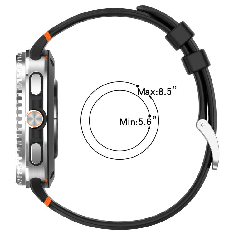 xDfind Alloy Silver Buckle Breathable Hole Silicone Watch Band, For Galaxy Watch9 / 8 / 8 Classic