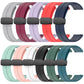 Silicone watch bands with black folding buckles in assorted colors