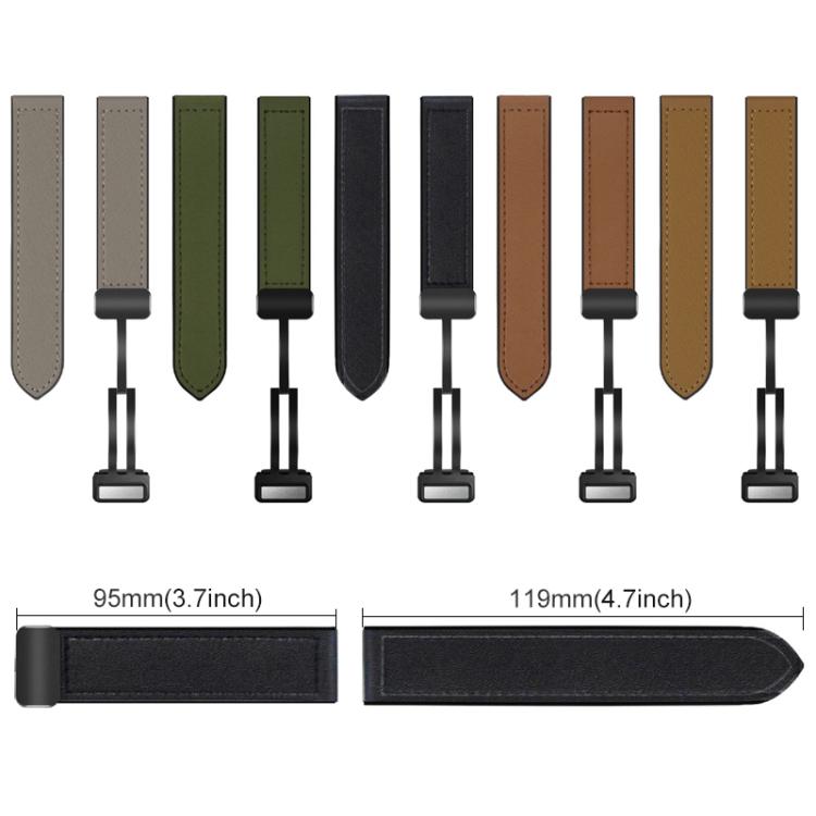 Watch band strap pieces in five colors with magnetic buckles and length measurements