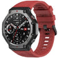 Amazfit T-Rex 3 with red silicone band and black buckle