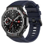 Amazfit T-Rex 3 with dark blue silicone band and black buckle