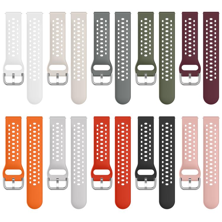 xDfind perforated silicone watch bands in ten colors with silver buckles