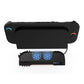 Black cooling dock charging base showing two blue fan grilles and bottom ports