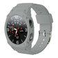 Integrated TPU watch band in light grey with protective watch case and adjustable strap
