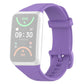 Lilac TPU sport watch band shown with a pale watch display