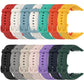 Assorted TPU sport watch bands in multiple colors, arranged in two rows.