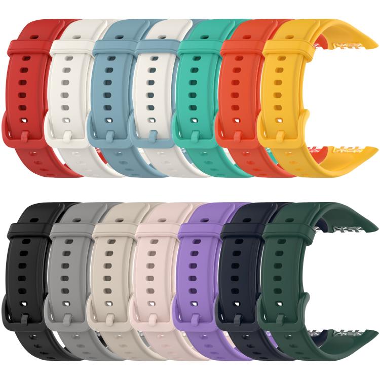 Assorted TPU sport watch bands in multiple colors, arranged in two rows.