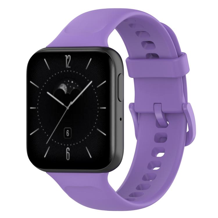 xDfind silicone watch band in lilac, shown fitted to an OPPO Watch 3.