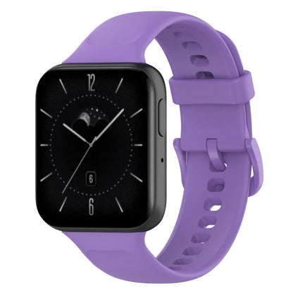 xDfind silicone watch band in lilac, shown fitted to an OPPO Watch 3.