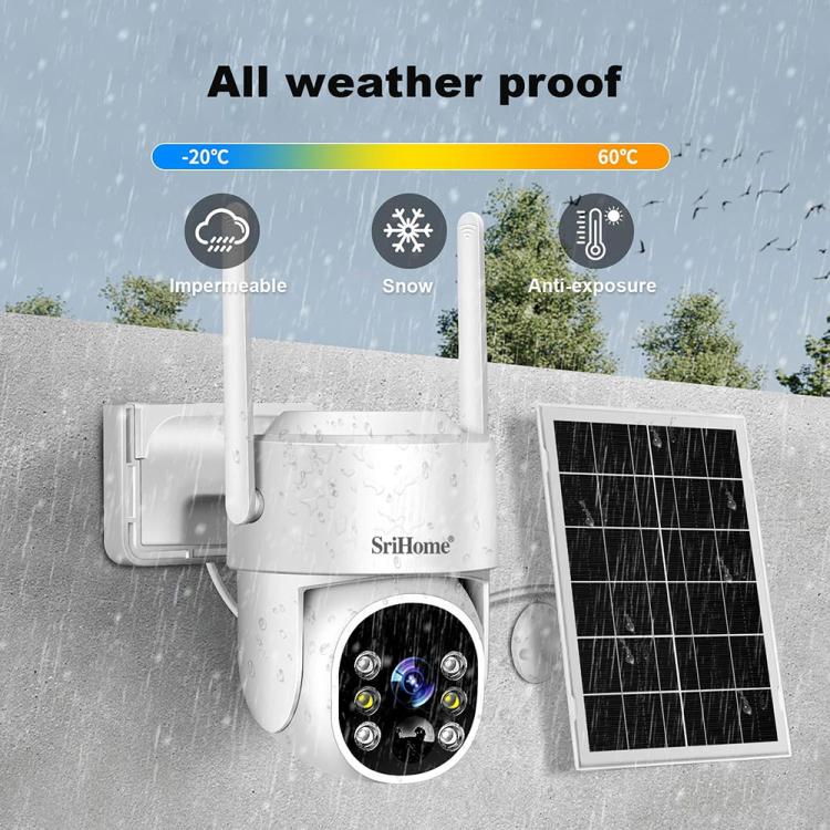 Outdoor security camera system with weatherproof housing and solar panel