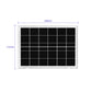 Rectangular solar panel with black cells in a white frame