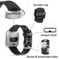 For Fitbit Versa 2 / Versa / Versa Lite xDfind Flat Holes Solid Color Silicone Watch Band, S, L