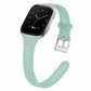 For Fitbit Versa 2 / Versa / Versa Lite xDfind Silver Buckle Slim Solid Color Silicone Watch Band, S, L