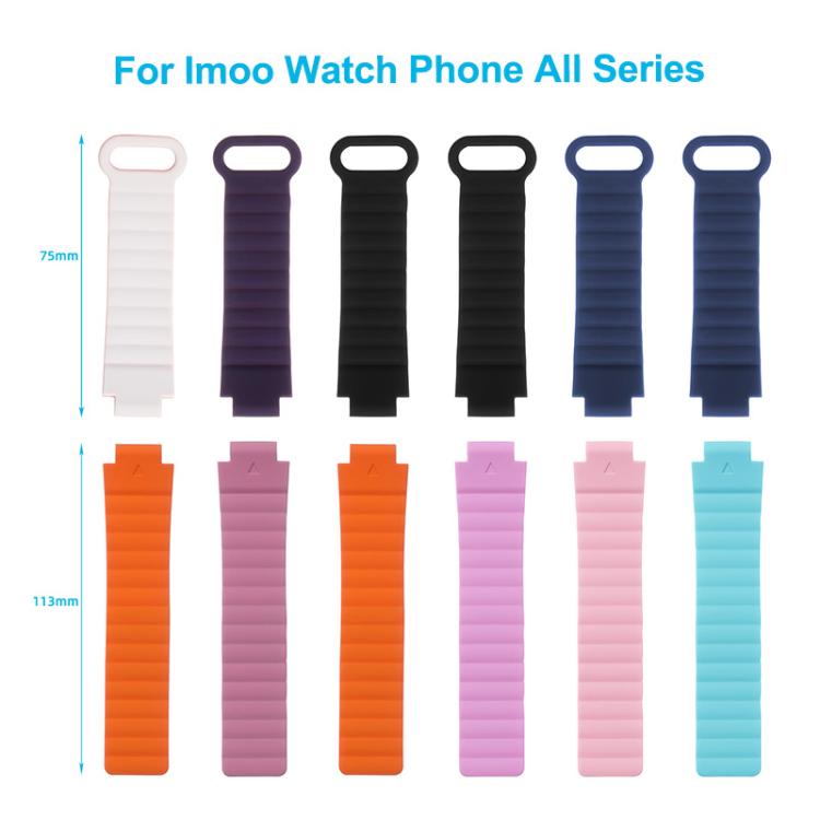 Two-tone silicone watch band pieces in assorted color combinations, shown separately