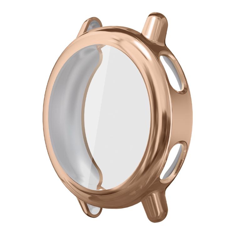 Garmin Vivoactive 5 watch cover in rose gold with a clear protective face