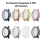 Eight Garmin Vivoactive 5 TPU watch covers in assorted colors