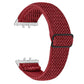 Silver Connector Wave Pattern Elastic Woven Nylon Watch Band, For Honor Watch X5