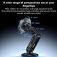 Black magnetic wireless car charger holder with multi-angle adjustable arm and circular pad