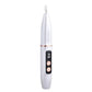 White rechargeable portable nail file with sanding head and digital display