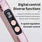 Rose gold nail file close-up with digital display and 9-speed control buttons