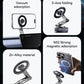 Vacuum suction magnetic phone holder with 3-axis folding design and circular base