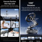 Vacuum suction magnetic phone holder showing one-tap suction and rotation joint