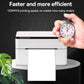 White Xprinter thermal label printer dispensing a label from the front output slot.