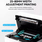 Thermal label printer interior with visible label-width sensor and output sensor area.