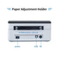 Thermal label printer rear panel with USB and DC input ports and power switch