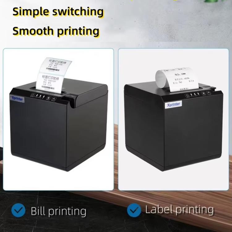 Xprinter desktop thermal label printer with label media loaded
