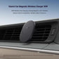 Magnetic wireless car charger mounted on a car air vent