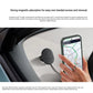 Magnetic wireless car charger with phone aligned for wireless charging