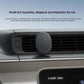 Compact magnetic wireless car charger mounted in front vent area