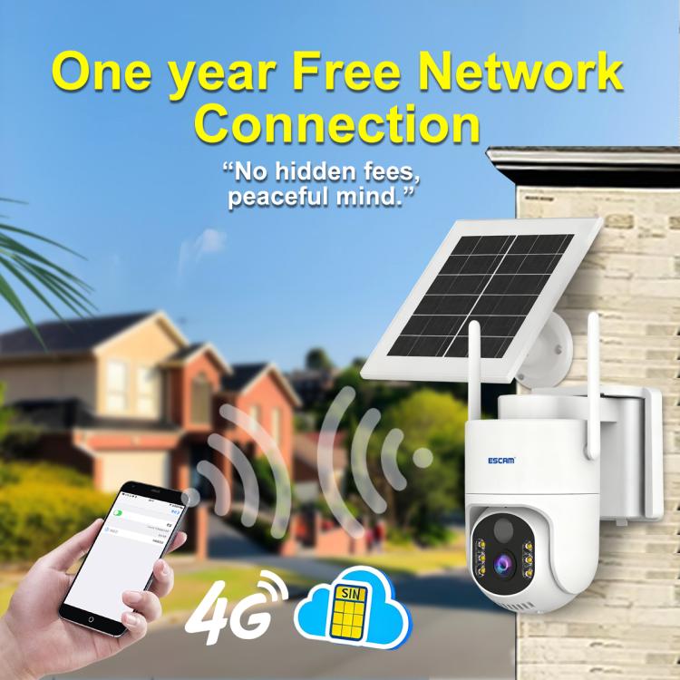 Wireless solar-powered security camera with smartphone app connection