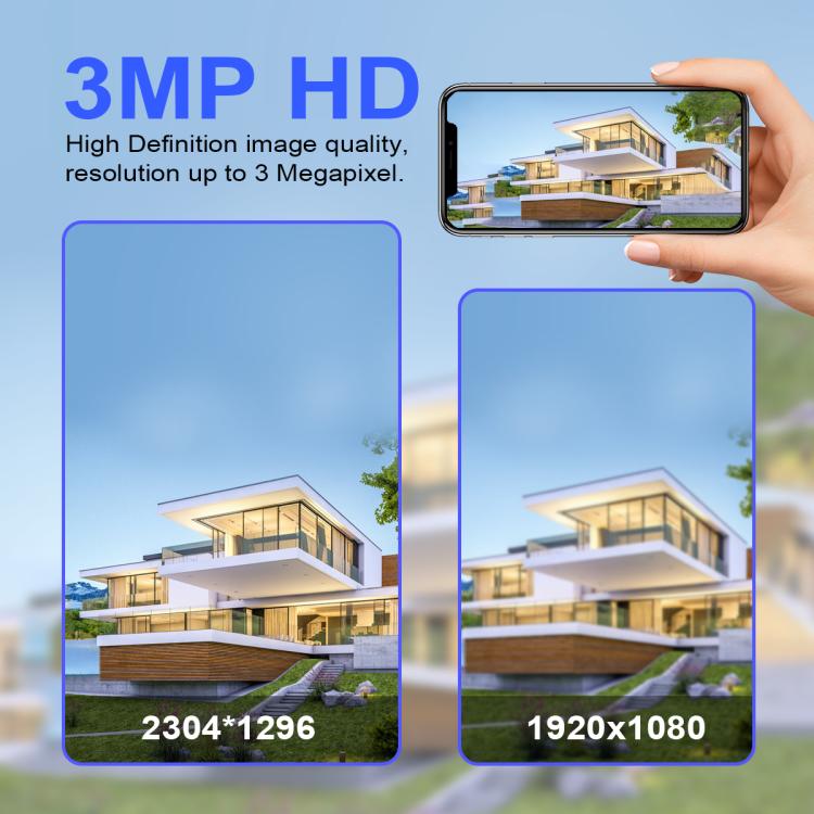 Wireless solar-powered security camera with 3MP HD image quality examples