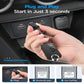 IKOS A1 wireless CarPlay Bluetooth adapter held in hand, showing USB ports