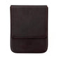 Crazy Horse leather pull-out fountain pen cap cover, dark brown, snap-flap style
