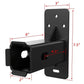 Black T-shaped bicycle wall mount bracket with clamp arm and screw-mount plate