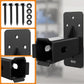 Black bicycle wall mount bracket with screws and washers for installation