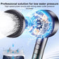Handheld shower head with high-pressure jet design and circular perforated spray face