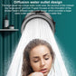 Diffusion shower outlet panel with wide spray pattern for higher water flow
