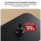 Square shower head with 4-inch threaded connection outlet for overhead mounting
