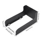 Black metal doorbell mounting bracket kit, curved protective frame with mounting holes