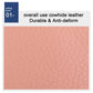 Pink cowhide leather coin purse texture close-up