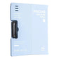 A4 standing file board writing pad, horizontal, light blue with black clip and A4 backing