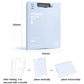 A4 standing file board writing pad, light blue, with black clip and folding stand