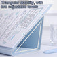 Blue A4 standing writing board with adjustable angle levels for writing