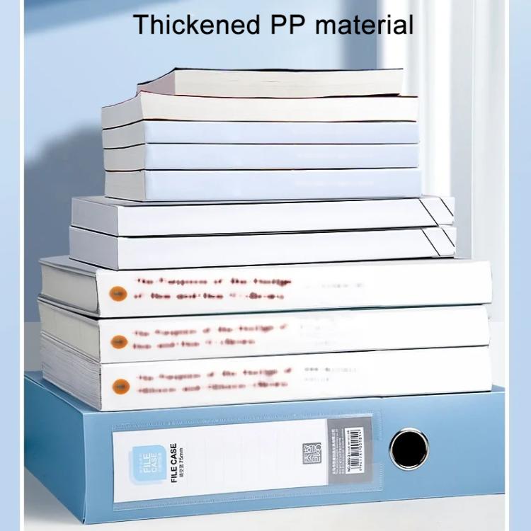 PP Thickened A4 Foldable File Storage Box, 3.5cm, 5.5cm, 7.5cm, 2.0cm