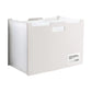 A4 portable file folder, multiple compartments, beige with index tabs and carry handle cutout